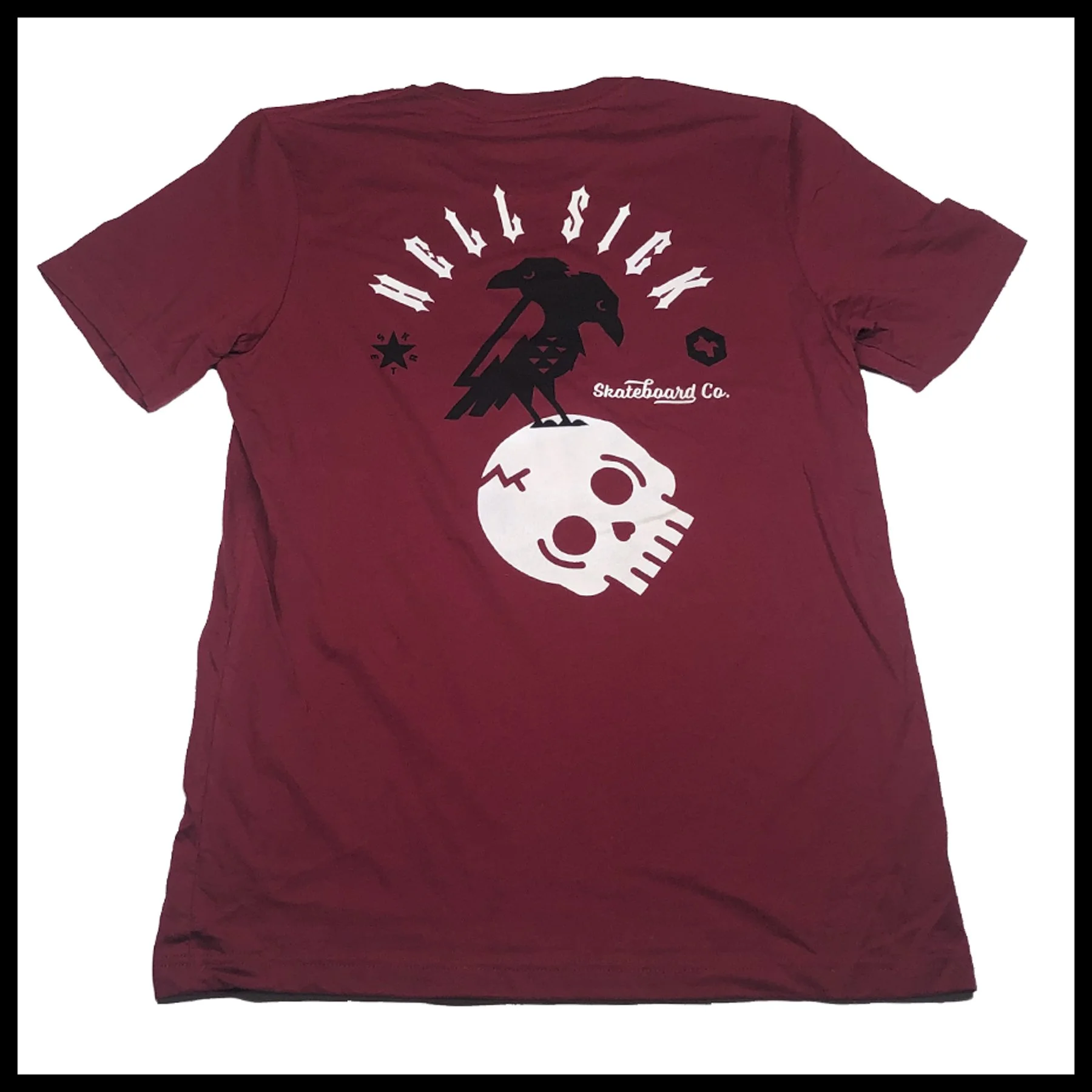 Salsation サルセーション T-shirt Dark Red！ Beware Zorlac Homage T-Shirt — Hellsick Skateboards